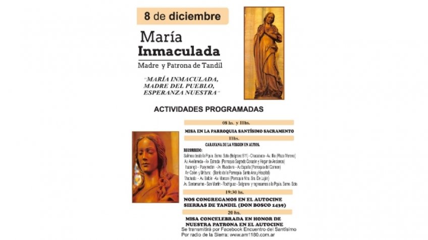 Habrá caravana y misa en el Autocine por el Día de la Inmaculada Concepción